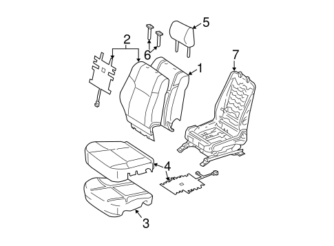 BODY/FRONT SEAT COMPONENTS for 2007 Toyota 4Runner #2
