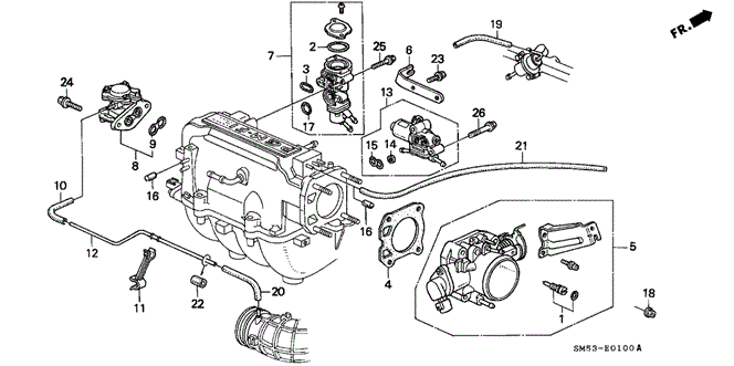 ENGINE/THROTTLE BODY for 1992 Honda ACCORD 5-DOOR #1