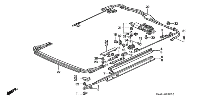 Interior/Bumper/Sunroof Motor for 1991 Honda ACCORD SEDAN #1