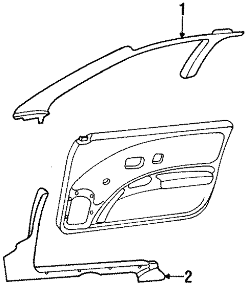 Interior Trim - Pillars for 1992 Saturn SC #0