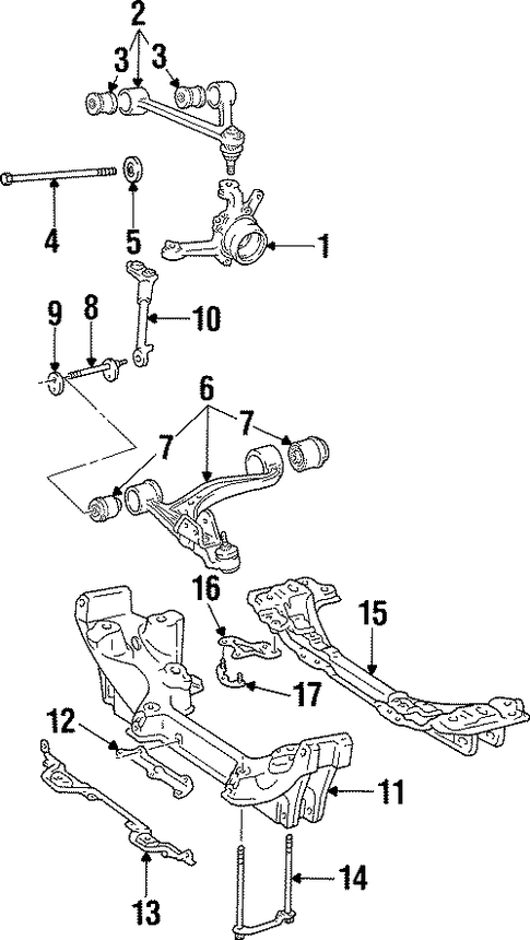 FRONT SUSPENSION/UPPER CONTROL ARM for 1998 Toyota Supra #1