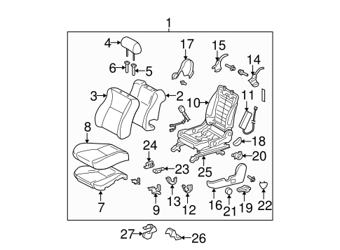 BODY/FRONT SEAT COMPONENTS for 2004 Toyota Solara #2