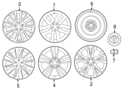 FRONT SUSPENSION/WHEELS for 2016 Toyota Highlander #1