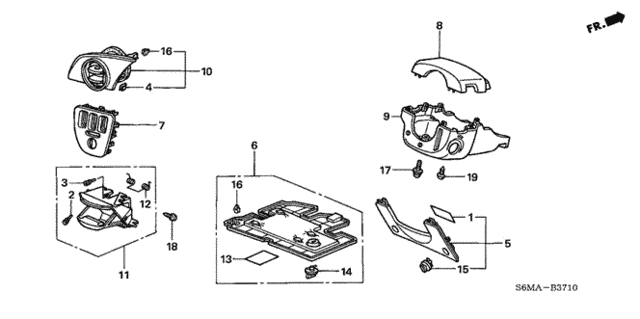 Instrument Panel Garnish (Driver Side) for 2006 Acura RSX #0