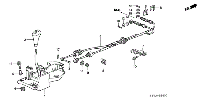 CHASSIS/SHIFT LEVER for 2004 Honda INSIGHT #1