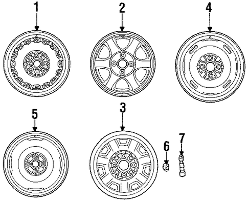 FRONT SUSPENSION/WHEELS for 1997 Toyota Paseo #1