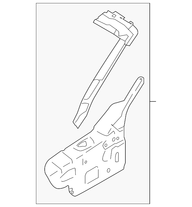 FR3Z7651186A Деталь WINDSHIELD PILLAR REINF, RIGHT