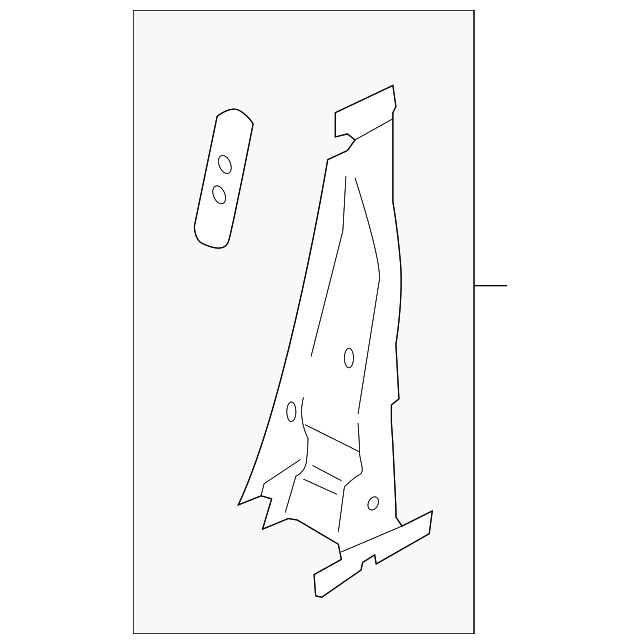 FR3Z-7624300-A Деталь LOCK PILLAR, RIGHT