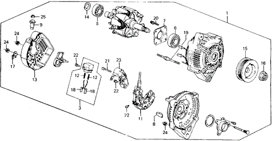 ENGINE/ALTERNATOR (DENSO) for 1989 Honda ACCORD COUPE #1