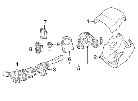 STEERING/SHROUD, SWITCHES & LEVERS for 2016 Toyota Tacoma #1