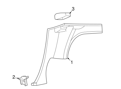 Body/Interior Trim - Quarter Panels for 2002 Ford Thunderbird #1