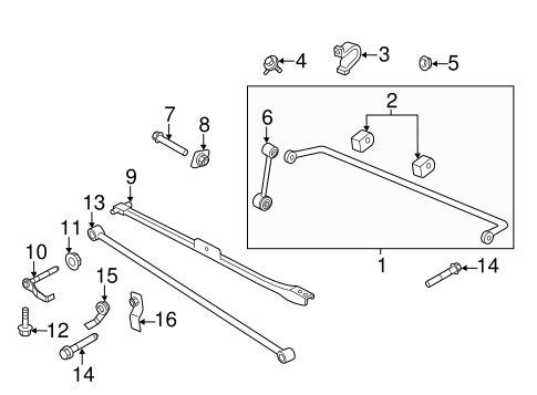 Rear Suspension/Stabilizer Bar & Components for 2013 Ford Mustang #1