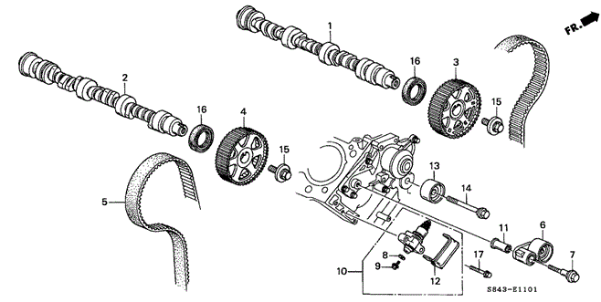 ENGINE/CAMSHAFT - TIMING BELT (V6) for 2002 Honda ACCORD COUPE #1