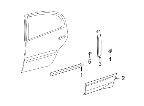 Bonneville EXTERIOR TRIM - REAR DOOR