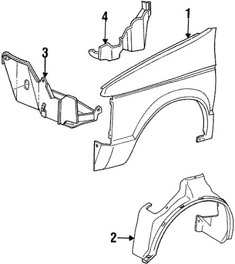 Fender & Components for 1991 Chrysler Town & Country #0
