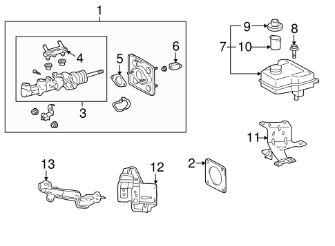 BODY/MASTER CYLINDER - COMPONENTS ON DASH PANEL for 2004 Toyota Prius #1