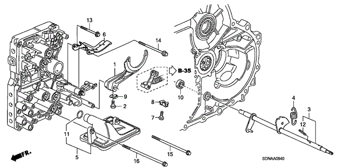 Transmission - Automatic/AT Shift Fork (L4) for 2007 Honda ACCORD COUPE #1