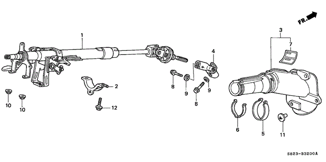 CHASSIS/STEERING COLUMN for 2001 Honda ACCORD COUPE #1