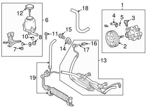 STEERING/POWER STEERING PUMP & COOLER LINES for 2011 Toyota Land Cruiser #1