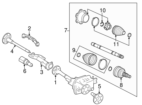 Carrier & Front Axles for 2018 Cadillac Escalade ESV #0