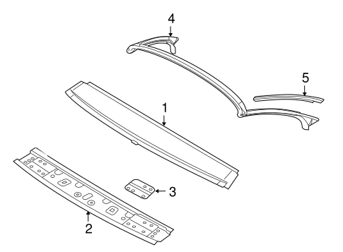 Windshield Header & Components for 2011 Volvo C70 #0
