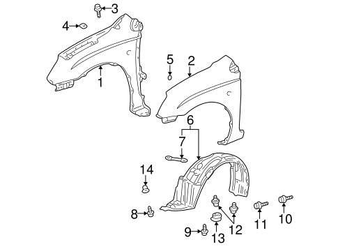 BODY/FENDER & COMPONENTS for 2001 Toyota Prius #1