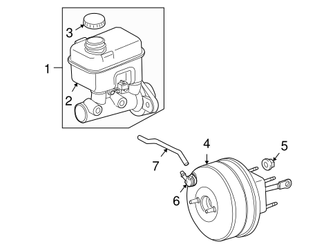 Dakota MASTER CYLINDER - COMPONENTS ON DASH PANEL