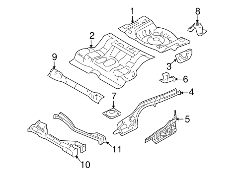 MKZ REAR FLOOR & RAILS 2