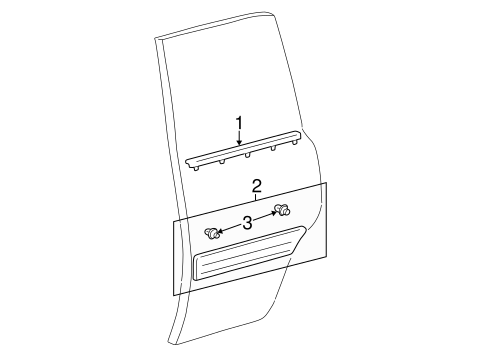 BODY/EXTERIOR TRIM - REAR DOOR for 1999 Toyota Land Cruiser #1