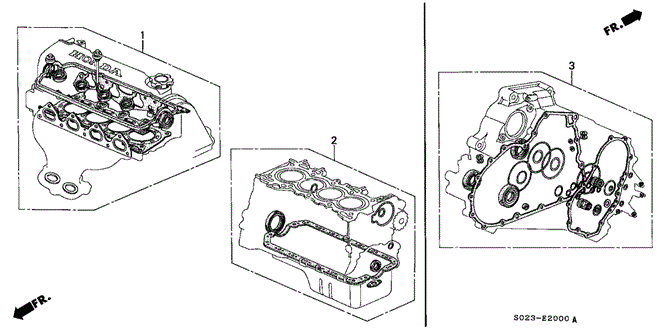 Engine/Gasket Kit for 2000 Honda CIVIC COUPE #1