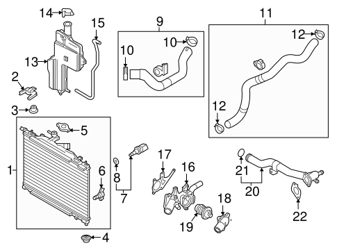 COOLING SYSTEM/RADIATOR & COMPONENTS for 2016 Scion iA #1