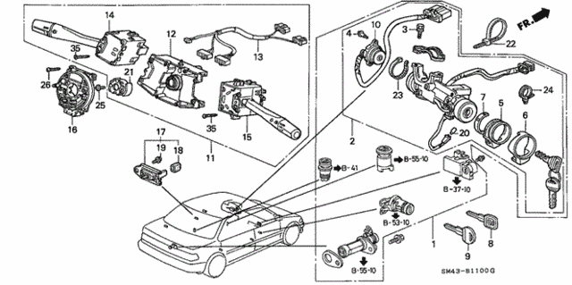 Electrical/Exhaust/Heater/Fuel/Combination Switch for 1991 Honda ACCORD SEDAN #1