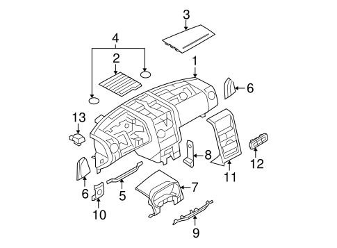 Body/Instrument Panel for 2009 Ford Explorer #1