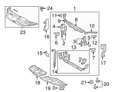 BODY/RADIATOR SUPPORT for 2012 Toyota Avalon #1