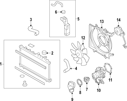 Radiator & Components for 2017 Subaru Outback #1