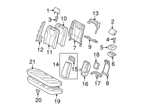 BODY/REAR SEAT COMPONENTS for 2008 Toyota Camry #1