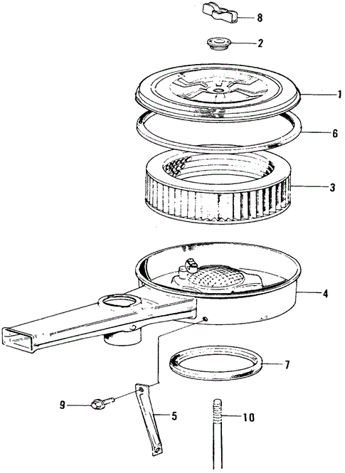 ELECTRICAL / EXHAUST / HEATER / FUEL/AIR CLEANER ('73-'74) for 1973 Honda CIVIC 1200 COUPE #1