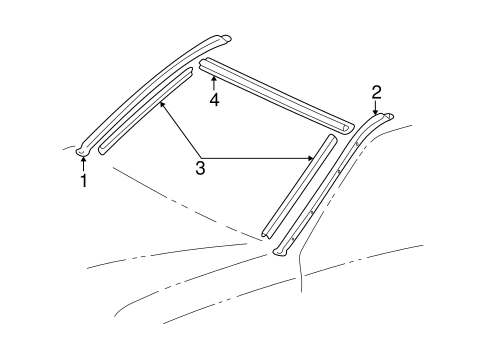 BODY/REVEAL MOLDINGS for 2000 Toyota Land Cruiser #1
