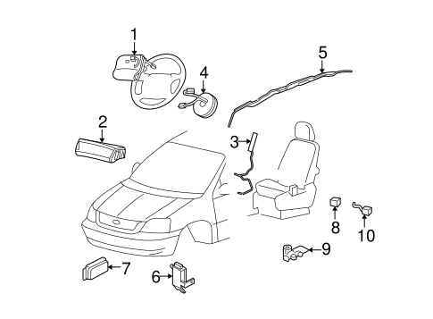 Electrical/Air Bag Components for 2007 Ford Freestar #2