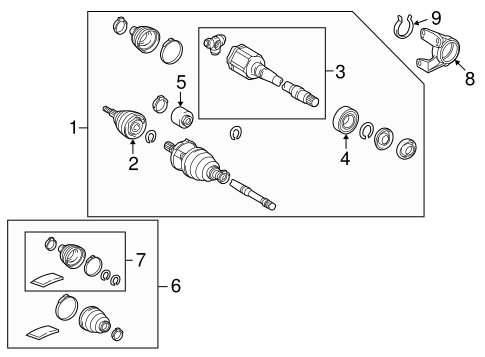 FRONT SUSPENSION/DRIVE AXLES for 2015 Toyota RAV4 #1