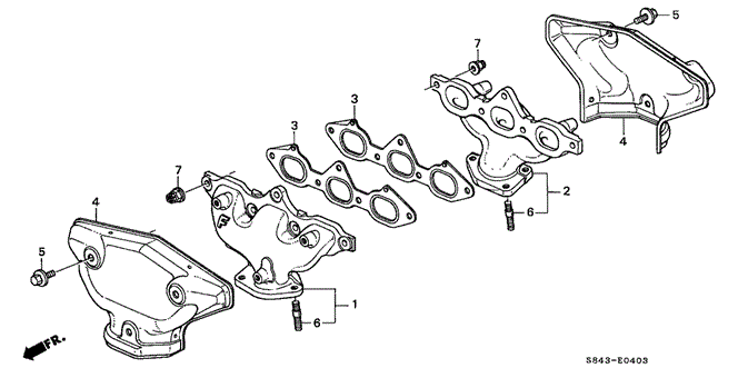 ENGINE/EXHAUST MANIFOLD (V6) for 2001 Honda ACCORD SEDAN #1