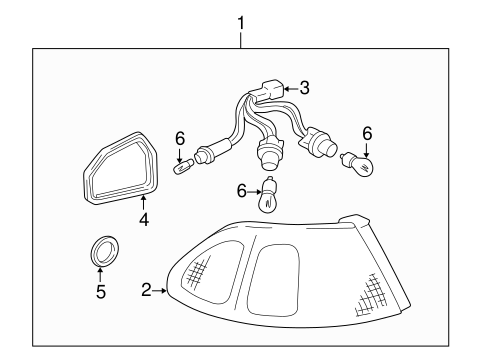 ELECTRICAL/TAIL LAMPS for 1999 Toyota Corolla #1