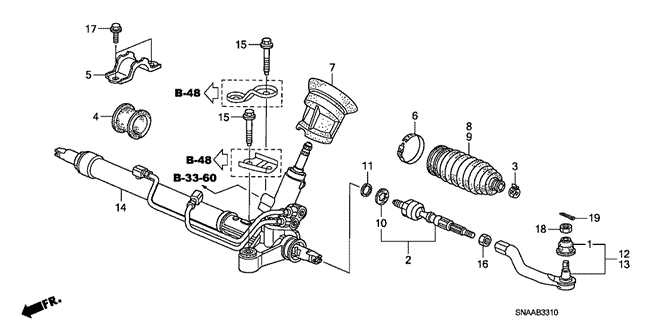 CHASSIS/P.S. GEAR BOX (HPS) for 2009 Honda CIVIC SEDAN #1
