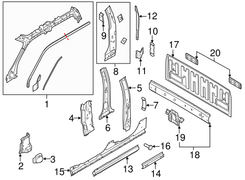 Body/Back Panel for 2016 Ford F-150 #1