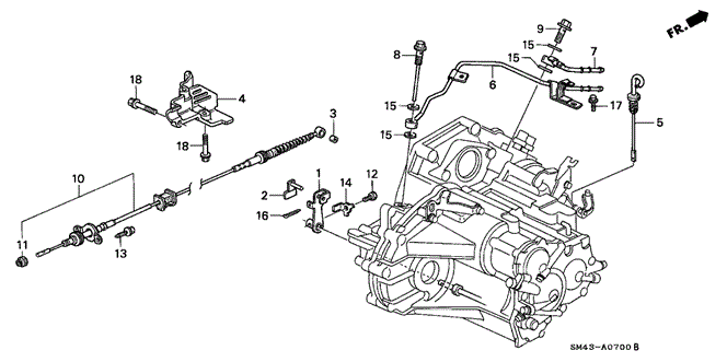TRANSMISSION - AUTOMATIC/AT CONTROL WIRE for 1993 Honda ACCORD SEDAN #1