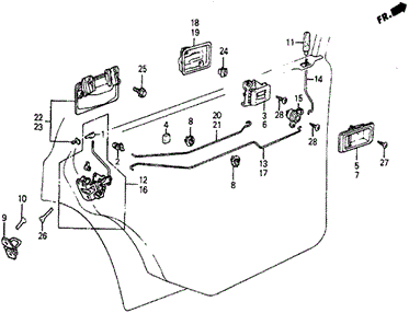 Rear Door Locks for 1987 Honda Civic #0