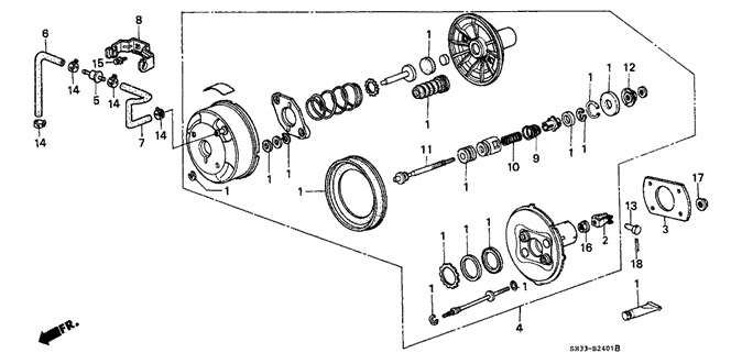 CHASSIS/MASTER POWER for 1989 Honda CIVIC HATCHBACK #1