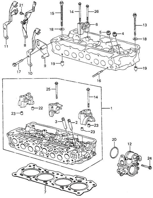 ENGINE/CYLINDER HEAD (2) for 1981 Honda CIVIC HATCHBACK #1