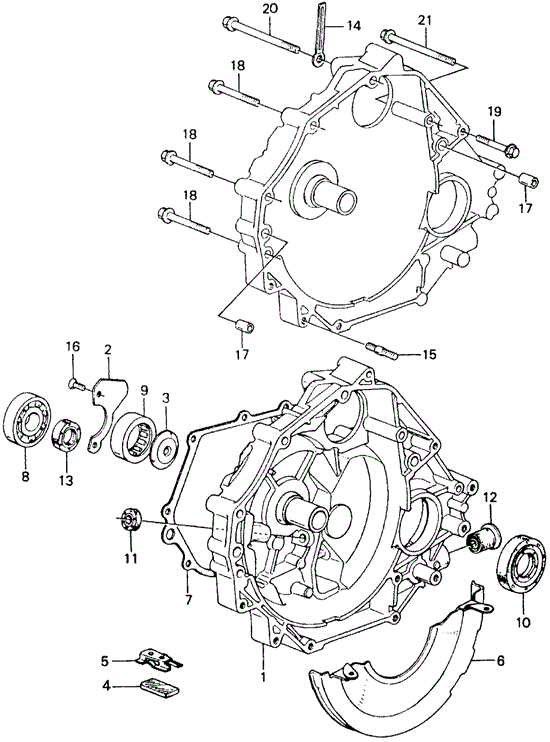 TRANSMISSION - MANUAL/MT CLUTCH HOUSING for 1982 Honda CIVIC SEDAN #1