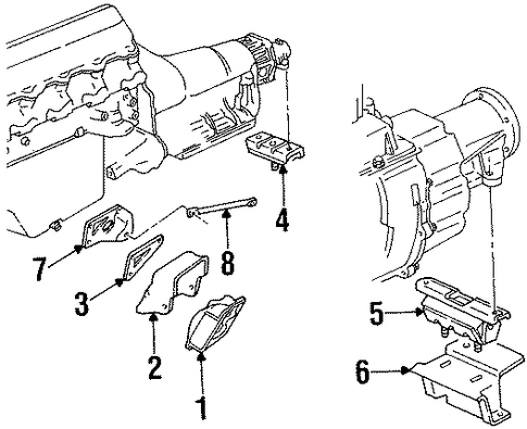 K3500 Pickup ENGINE & TRANS MOUNTING